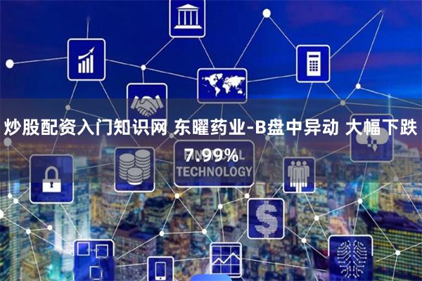 炒股配资入门知识网 东曜药业-B盘中异动 大幅下跌7.99%